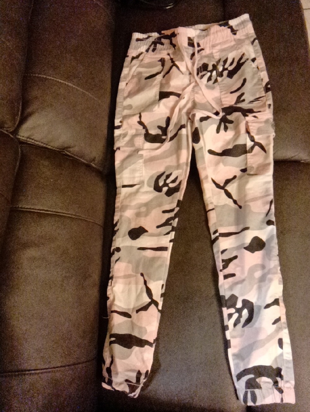 Pink Camouflage Cargo Joggers
